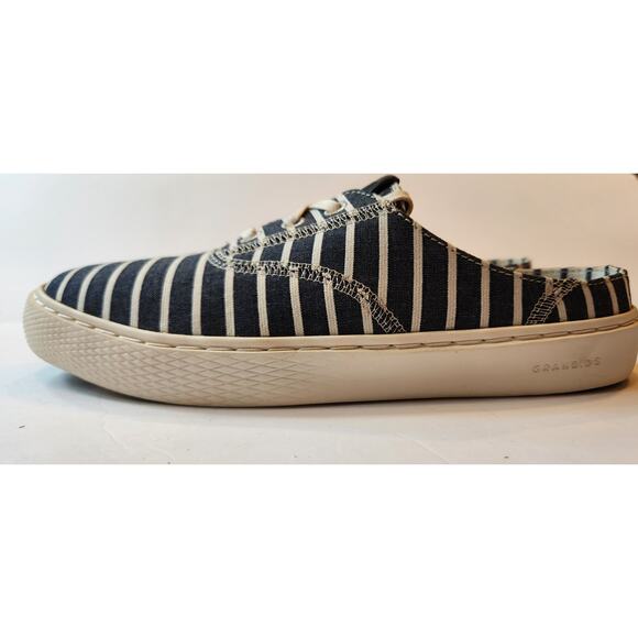 Cole Haan Grandpro Women Deck Mule Sneaker Freeport Stripe Blue White Sz 7.5B - Picture 4 of 10